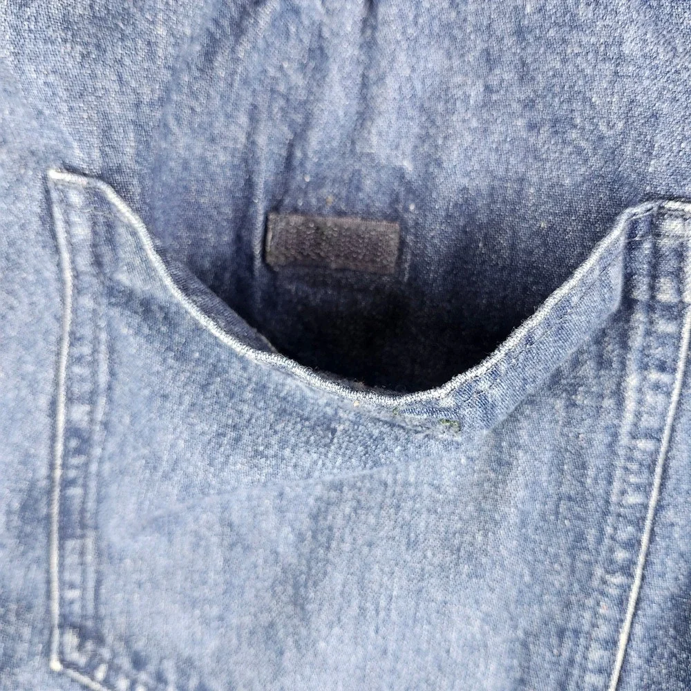 Cabela's Denim Utility Shorts Mens 40 Blue Carpenter Relaxed Elastic Waist ST130